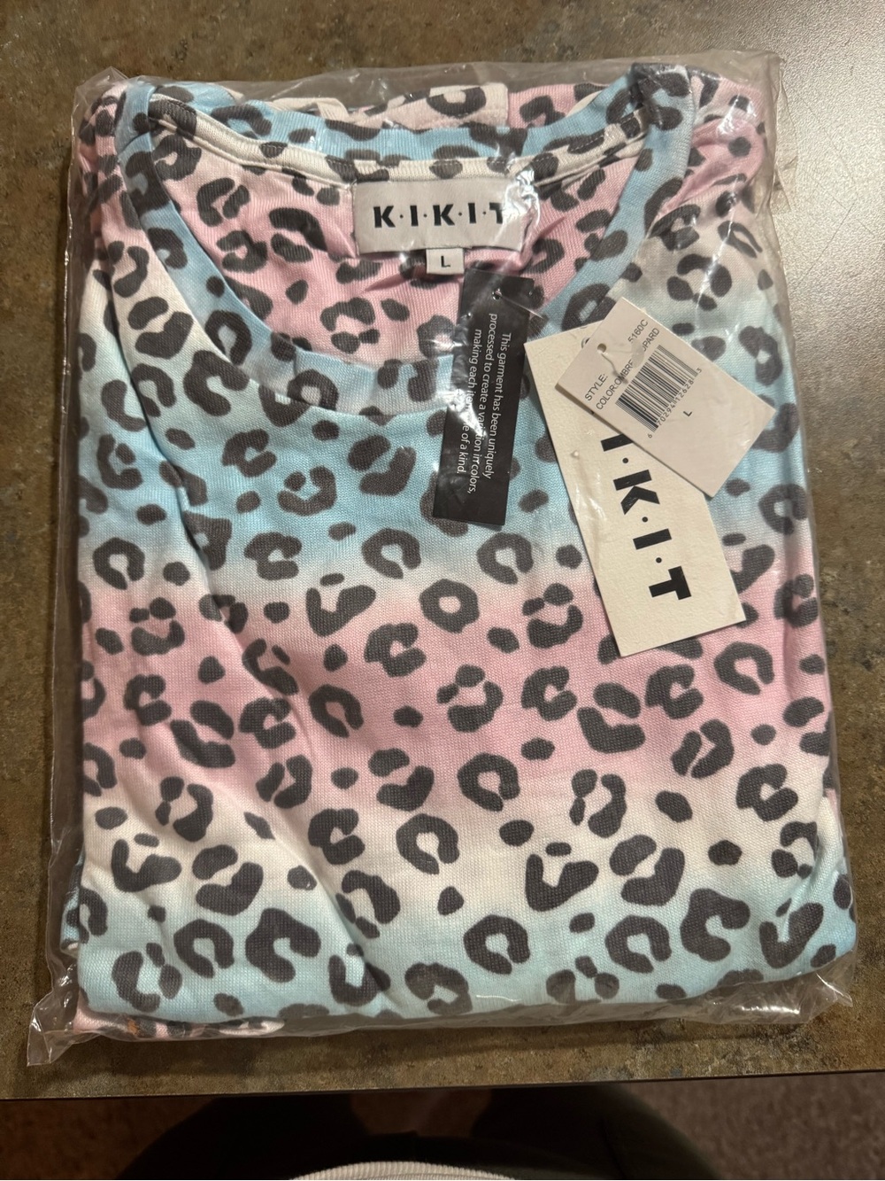 NWT Kikit Ombré Leopard Pajama Short Set - Size Large